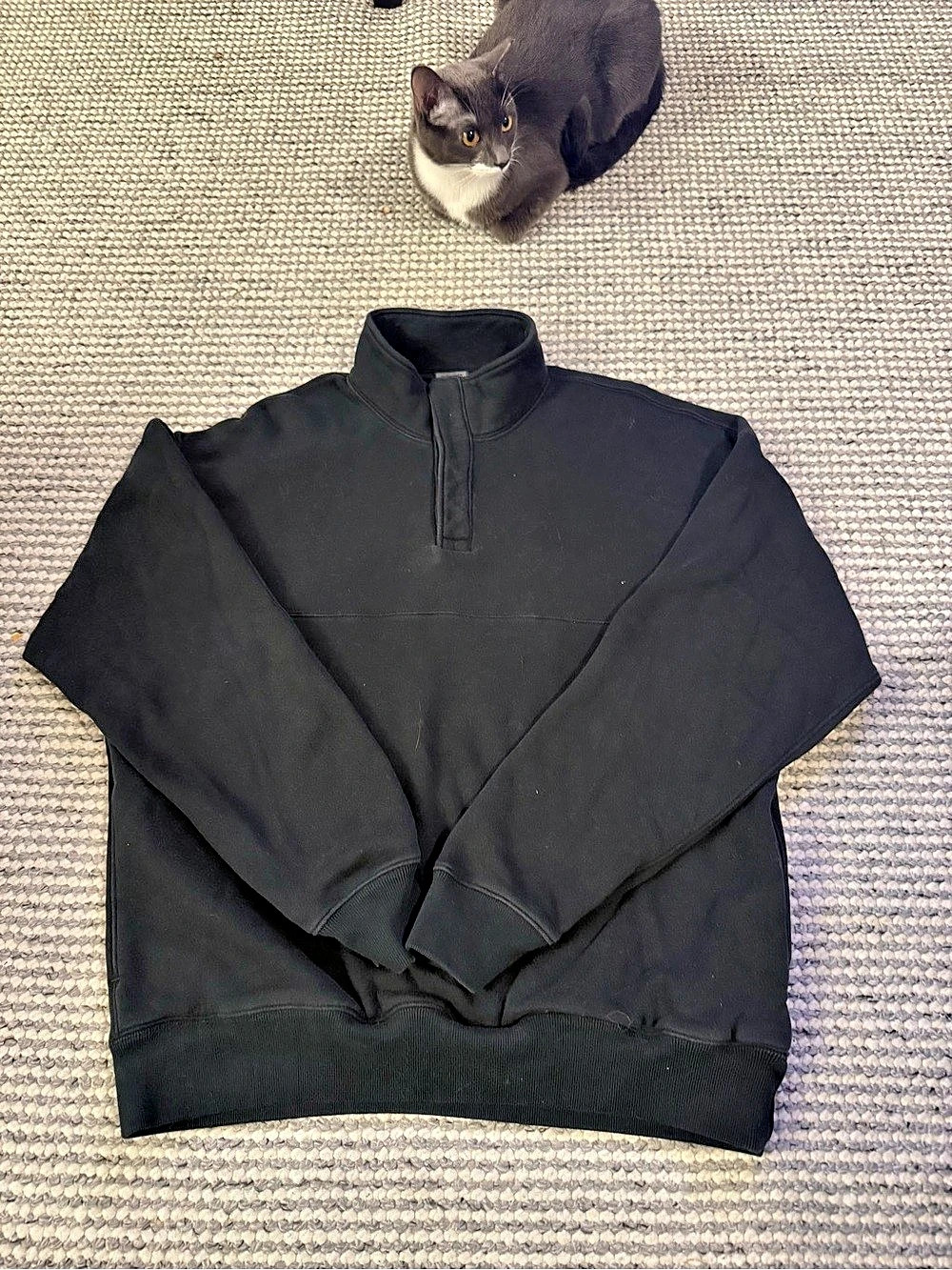 Abercrombie & Fitch Soft A&F Essentials Snap Mock Neck Pullover Medium